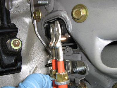 Prius HV battery cable at battery pack