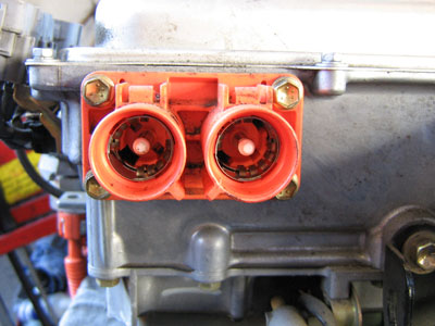 Prius HV battery cable connector at inverter