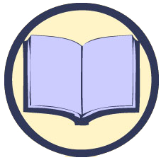 knowledge base library book icon round