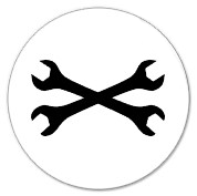 wrench icon round